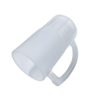 Caneca de Chopp de Vidro Jateado com Base Trabalhada 350ml para Sublimação | Fosco Externo na Sulink
