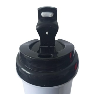 Squeeze de Plástico Polímero 550ml Branco com Tampa Colorida para Sublimação (ADP) | Preta na Sulink
