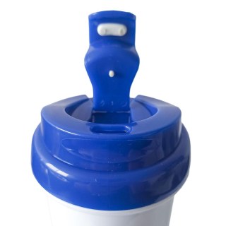 Squeeze de Plástico Polímero 550ml Branco com Tampa Colorida para Sublimação (ADP) | Azul Royal na Sulink
