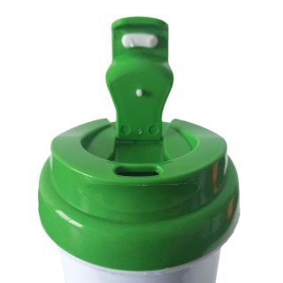 Squeeze de Plástico Polímero 550ml Branco com Tampa Colorida para Sublimação (ADP) | Verde Bandeira na Sulink