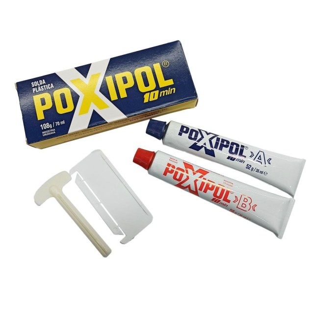 Poxipol Cola Adesivo 10min | Cinza 108g (70ml) na Sulink