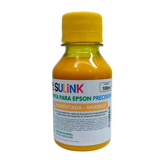Tinta Sulink para Epson Precision Pigmentada | 100ml Amarelo em Sulink