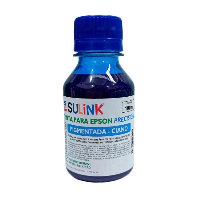 Tinta Sulink para Epson Precision Pigmentada | 100ml Ciano em Sulink