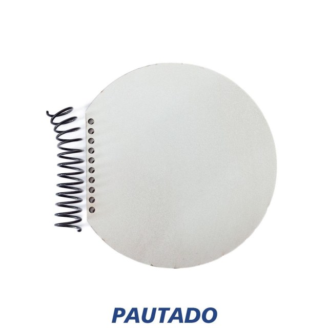 Caderno Pautado Bola 18x18cm com Capa MDF Branco para Sublimação (SE)