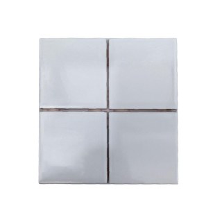 Azulejo de Cerâmica Branco Brilhante Resinado para Sublimação | Mosaico - Tamanho: 15x15cm (4 Peças 7,5x7,5cm) na Sulink