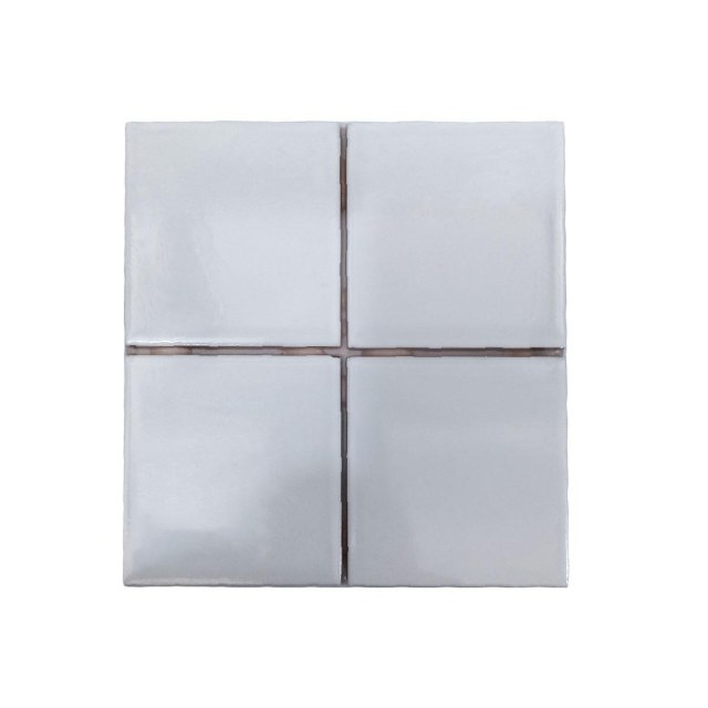 Azulejo de Cerâmica Branco Brilhante Resinado para Sublimação | Mosaico - Tamanho: 15x15cm (4 Peças 7,5x7,5cm)