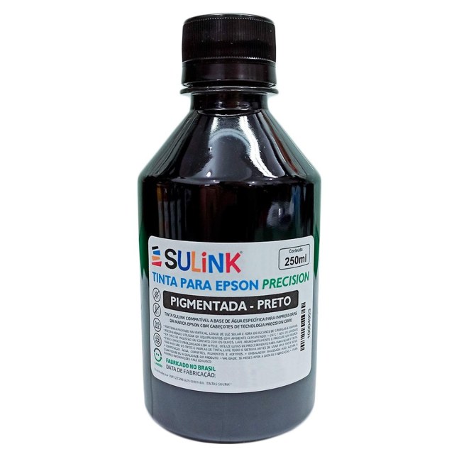 Tinta Sulink para Epson Precision Pigmentada | 250ml Preto