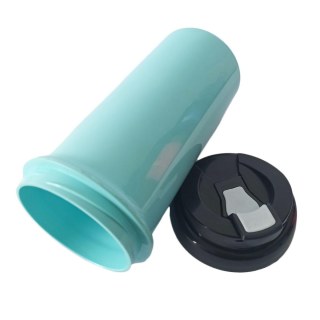 Squeeze de Plástico Polímero 550ml Colorido com Tampa Preta para Sublimação (ADP) | Azul Turquesa na Sulink