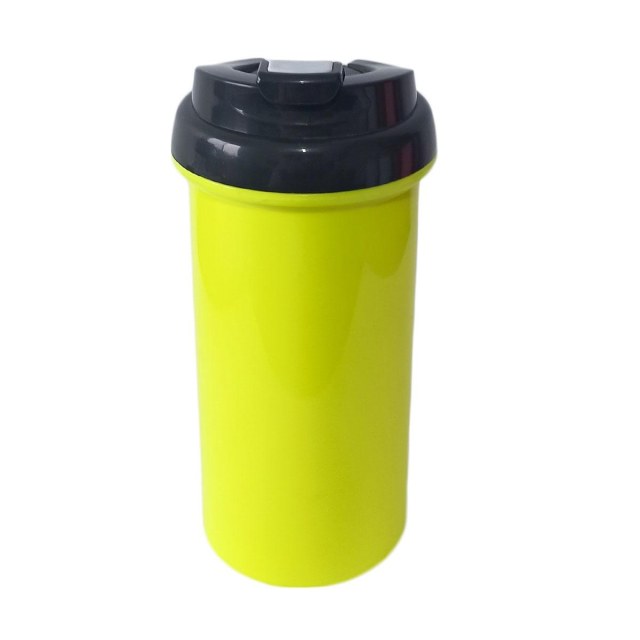 Squeeze de Plástico Polímero 550ml Colorido com Tampa Preta para Sublimação (ADP) | Amarelo