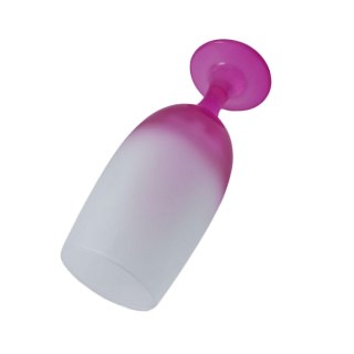 Taça Floripa de Vidro Jateado 300ml para Sublimação - Fosco Externo | Degradê Rosa na Sulink