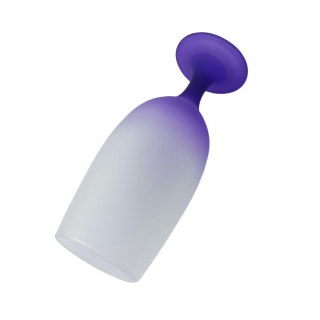 Taça Floripa de Vidro Jateado 300ml para Sublimação - Fosco Externo | Degradê Violeta na Sulink
