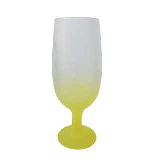 Taça Floripa de Vidro Jateado 300ml para Sublimação - Fosco Externo | Degradê Amarela na Sulink