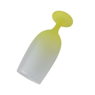 Taça Floripa de Vidro Jateado 300ml para Sublimação - Fosco Externo | Degradê Amarela na Sulink