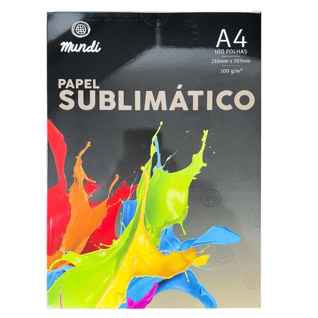 Papel Sublimático Mundi Globinho 100g/m² - A4 (210x297mm) - Pacote c/ 100 Folhas