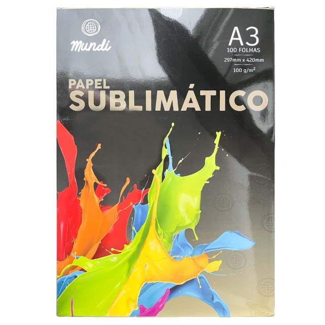 Papel Sublimático Mundi Globinho 100g/m² - A3 (420x297mm) - Pacote c/ 100 Folhas