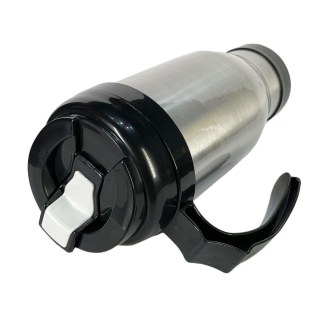 Caneca Térmica 450ml de Alumínio Prata para Sublimação | Tampa/Alça/Base: Preta na Sulink