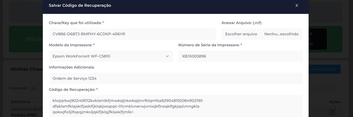 Como salvar os códigos de recuperação Firmware ChipLess (Antigo Ticket do Fórum Sulink) no Blog
