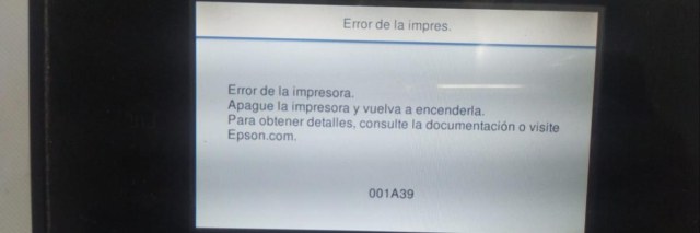 Erro 001A39, 001A42, 1F80 e CSIC nas Impressoras Epson F570 F571 T3100 T3170 T3170X e Similares
