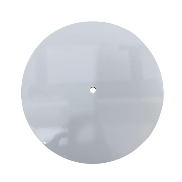 Azulejo de Cerâmica Redondo com Furo para Relógio Branco Brilhante Resinado para Sublimação | Tamanho: 19cm