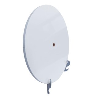 Azulejo de Cerâmica Redondo com Furo para Relógio Branco Brilhante Resinado para Sublimação | Tamanho: 19cm na Sulink