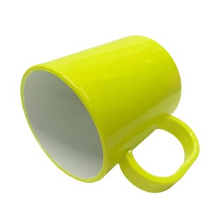 Caneca de Plástico Polímero para Sublimação Linha Color | Amarelo Neon na Sulink