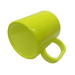 Caneca de Plástico Polímero para Sublimação Linha Color | Amarelo Neon na Sulink