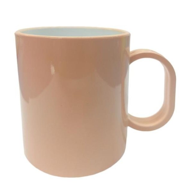 Caneca de Plástico Polímero para Sublimação Linha Color | Salmão