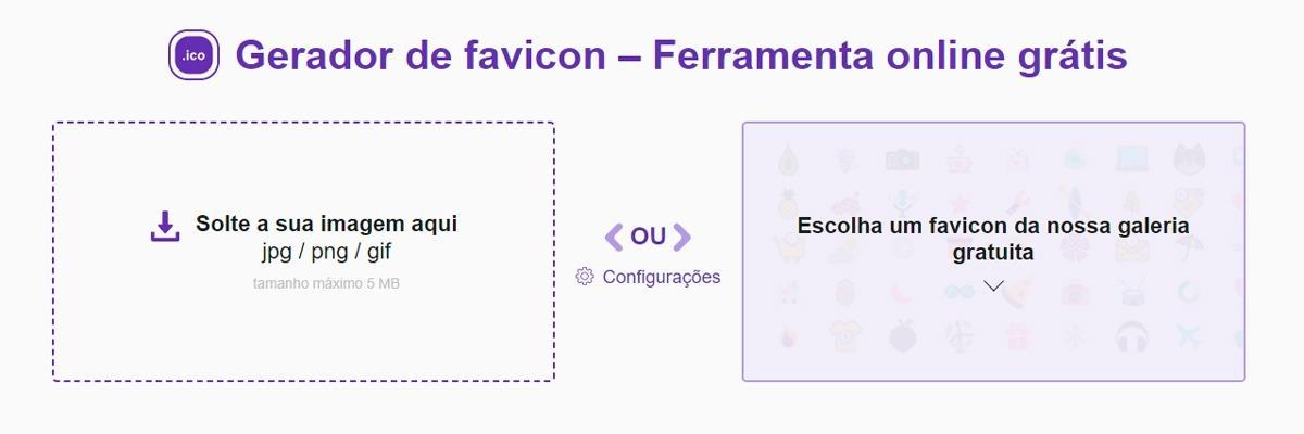 Gerador de Favicon (Ícones para Sites) no Blog