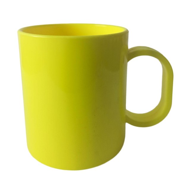 Caneca de Plástico Polímero 360ml para Sublimação (SFCT 130g) | Amarelo