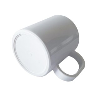 Caneca de Plástico Polímero 360ml Branca com Interior Colorido para Sublimação (SFCT) | Verde na Sulink