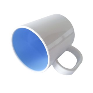 Caneca de Plástico Polímero 360ml Branca com Interior Colorido para Sublimação (SFCT) | Azul BB na Sulink
