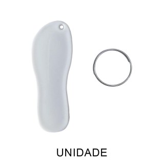 Chaveiro em Polímero Chinelo Branco para Sublimação (UDP) com Argola | Unidade na Sulink
