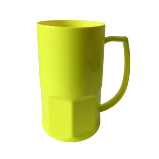 Caneca de Chopp de Plástico Polímero com Base Trabalhada 500ml para Sublimação | Amarela na Sulink