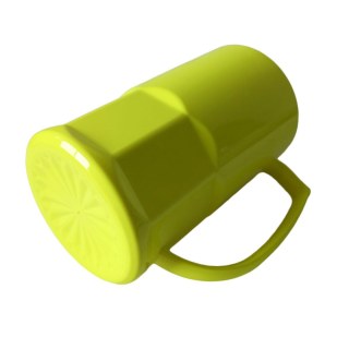Caneca de Chopp de Plástico Polímero com Base Trabalhada 500ml para Sublimação | Amarela na Sulink