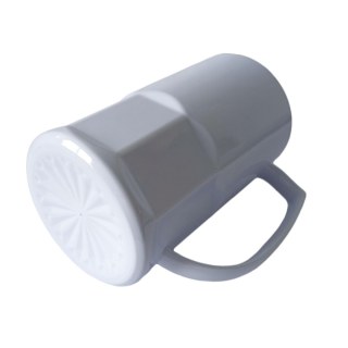 Caneca de Chopp de Plástico Polímero com Base Trabalhada 500ml para Sublimação | Branca na Sulink