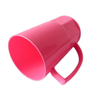 Caneca de Chopp de Plástico Polímero com Base Trabalhada 500ml para Sublimação | Rosa na Sulink
