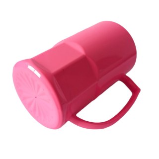 Caneca de Chopp de Plástico Polímero com Base Trabalhada 500ml para Sublimação | Rosa na Sulink