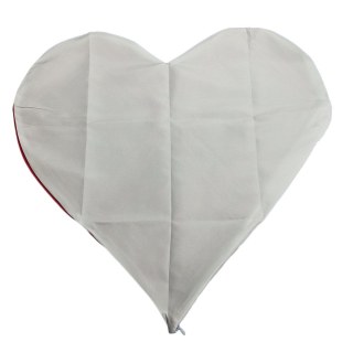 Capa de Almofada Tactel Coração Grande para Sublimação | Vermelho e Branco na Sulink