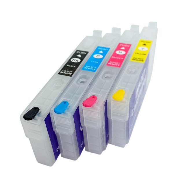 Cartucho Recarregável Comprido 4 Cores para Epson T802 T35 | Sem Chip | Sem Tinta na Sulink