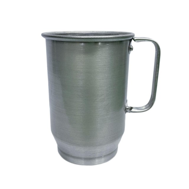 Caneca de Chopp de Alumínio Prata Inteira Escovada para Sublimação | Capacidade: 600ml na Sulink