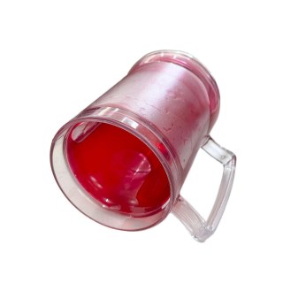 Caneca de Chopp Plástico Gel 400ml para Transfer Laser | Vermelha na Sulink