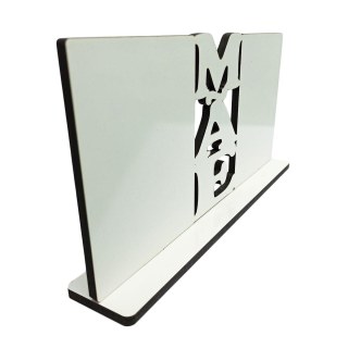 Quadro MDF Branco para Sublimação | 6mm | Retangular Mãe 28x13cm na Sulink