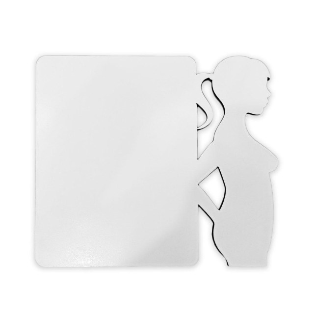Quadro MDF Branco para Sublimação | 6mm | Mãe Grávida 20x22cm