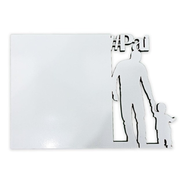 Quadro MDF Branco para Sublimação | 6mm | Retangular Pai e Filho 20x28cm