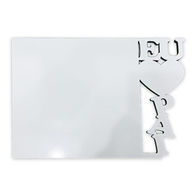 Quadro MDF Branco para Sublimação | 6mm | Retangular Eu Amo Pai 20x28cm