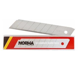 Lâmina para Estilete 18mm Larga Norma SK85 | Tubete com 10 Lâminas na Sulink