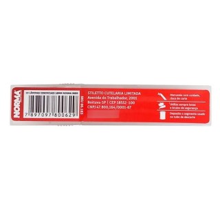 Lâmina para Estilete 18mm Larga Norma SK85 | Tubete com 10 Lâminas na Sulink