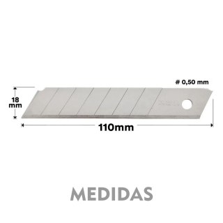 Lâmina para Estilete 18mm Larga Norma SK85 | Tubete com 10 Lâminas na Sulink