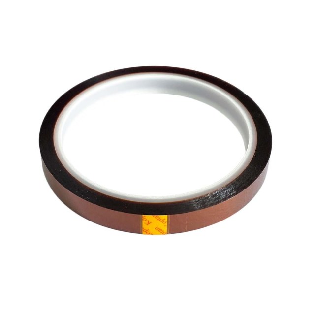 Fita Térmica de Poliamida Tipo Kapton Marrom/Laranja para Alta Temperatura | 10mm x 33 Metros