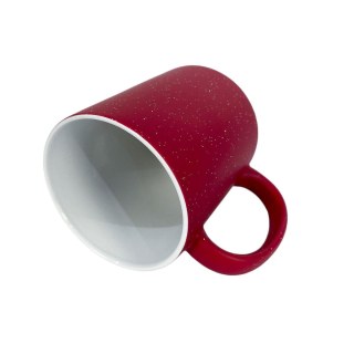 Caneca de Cerâmica Mágica com Glitter para Sublimação | Vermelha na Sulink
